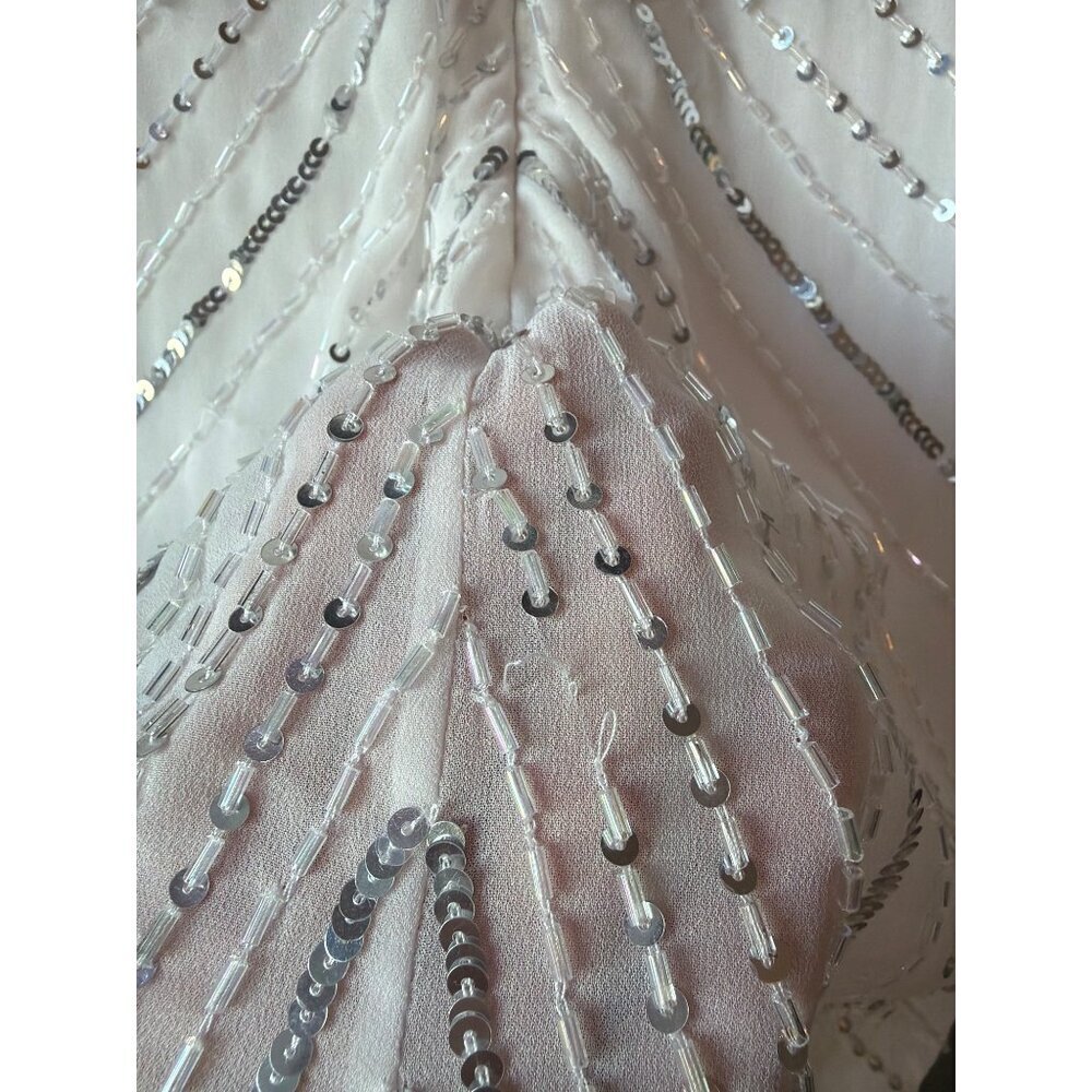 Parker Petra Sequin Mini Dress Ivory Womens Size 2 - Picture 8 of 11